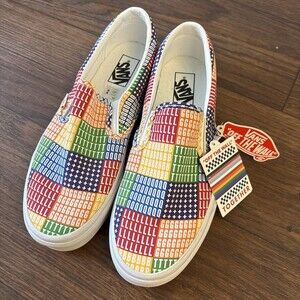 NIB Vans Classic Slip-On Pride True White Shoes VN0A33TB3WJ Men’s 9.5